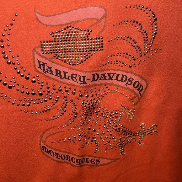 Harley Davidson Eagle Graphic Sleeveless Tank Top Women's Large Rice Lake WI - Picture 2 of 6